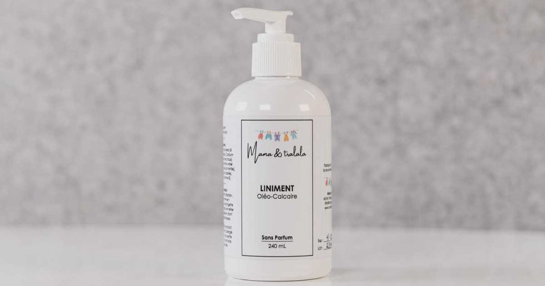 Le liniment, un allié précieux pour la peau de bébé.